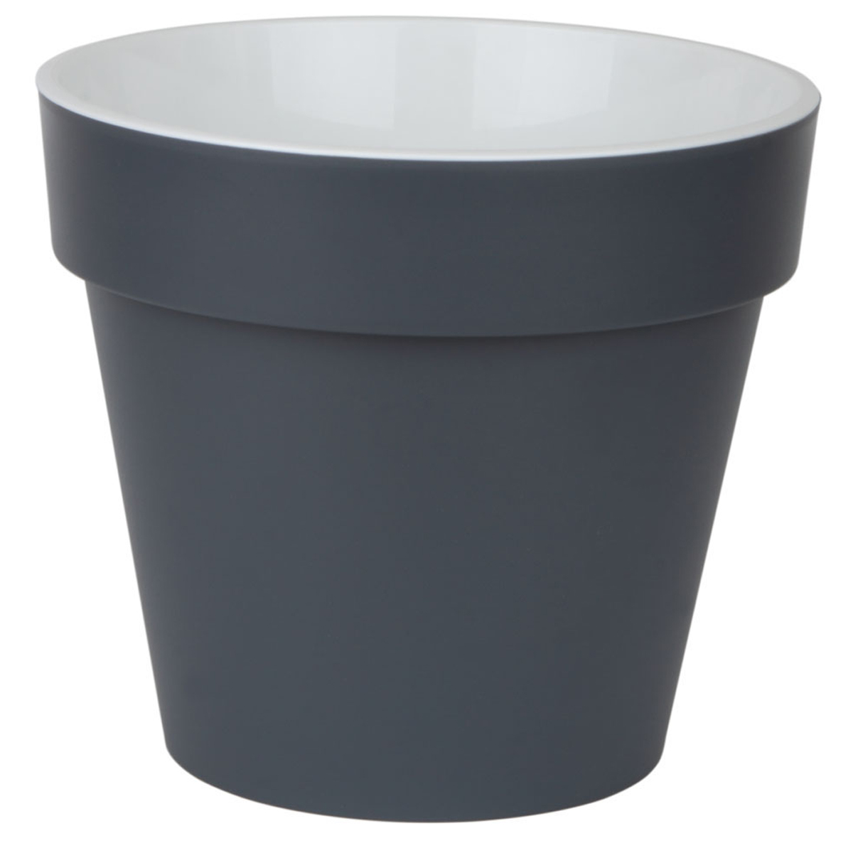 Горшок пластиковый с вкладкой Протея Антрацит d.25 h.20 Горшок пластиковый с вкладкой Протея Антрацит d.25 h.20