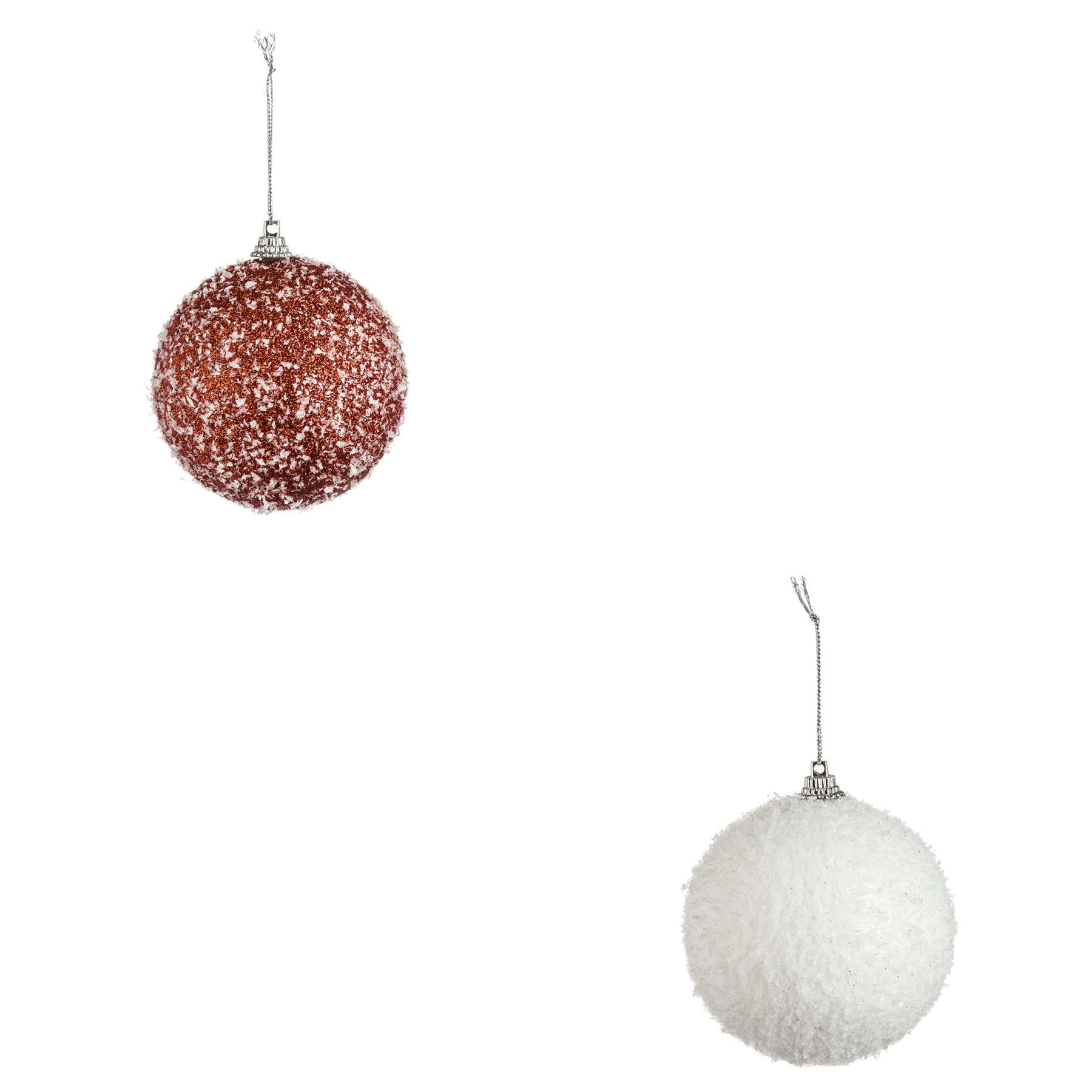 Шар елочный Feeric 8 см с блеском 2 цвета в ассортименте 148934