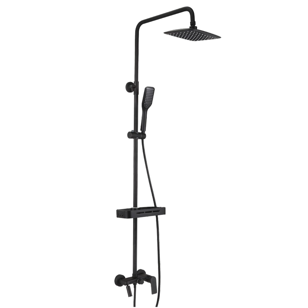 Смеситель в/д Lemark LM7002BL  "TROPIC" с верхней душевой лейкой "Тропический дождь", поворот излив 