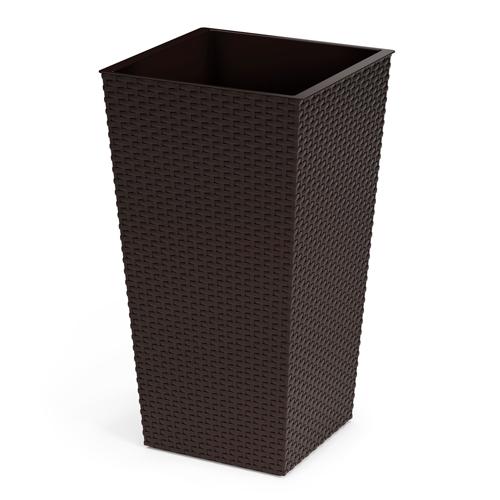 Кашпо напольное Ротанг 340х320мм 27,0/47,0л h615мм вставка мокко М8848