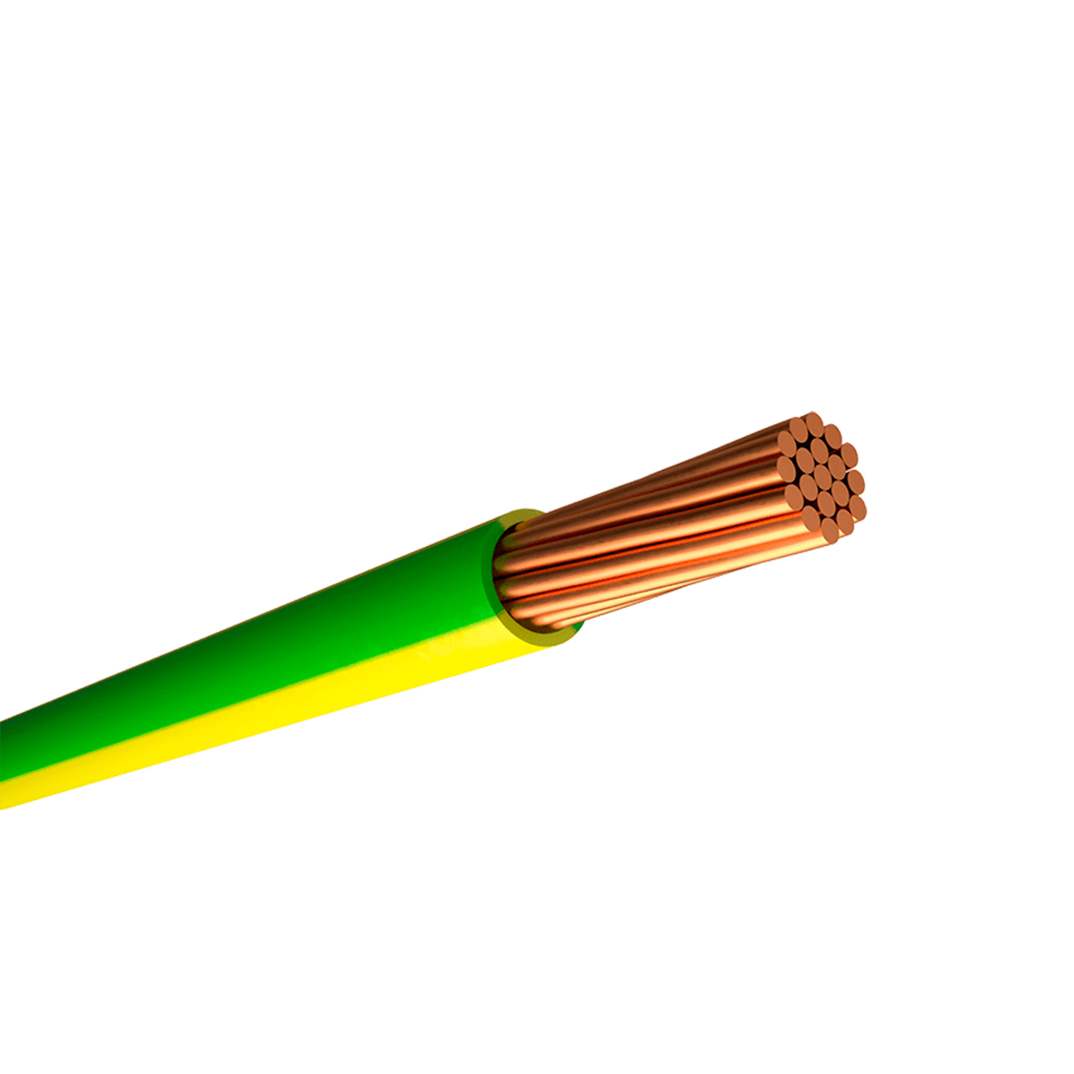 Кабель ПВ-3 1,5 (желто-зеленый) "HOROZ CABLE"