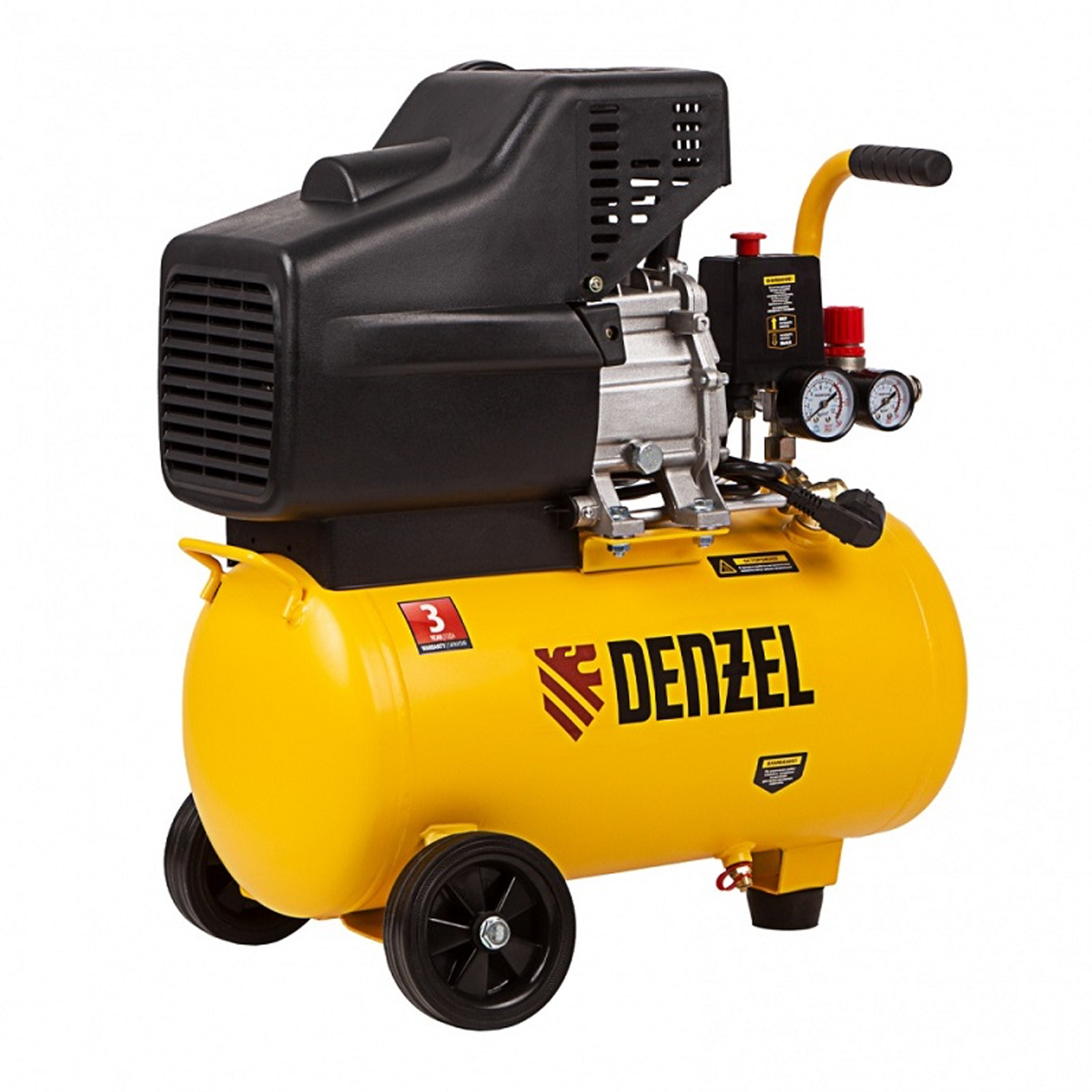 Компрессор воздушный прям. привод DC1500/24, 1,5 кВт, 24 литра, 220 л/мин// Denzel