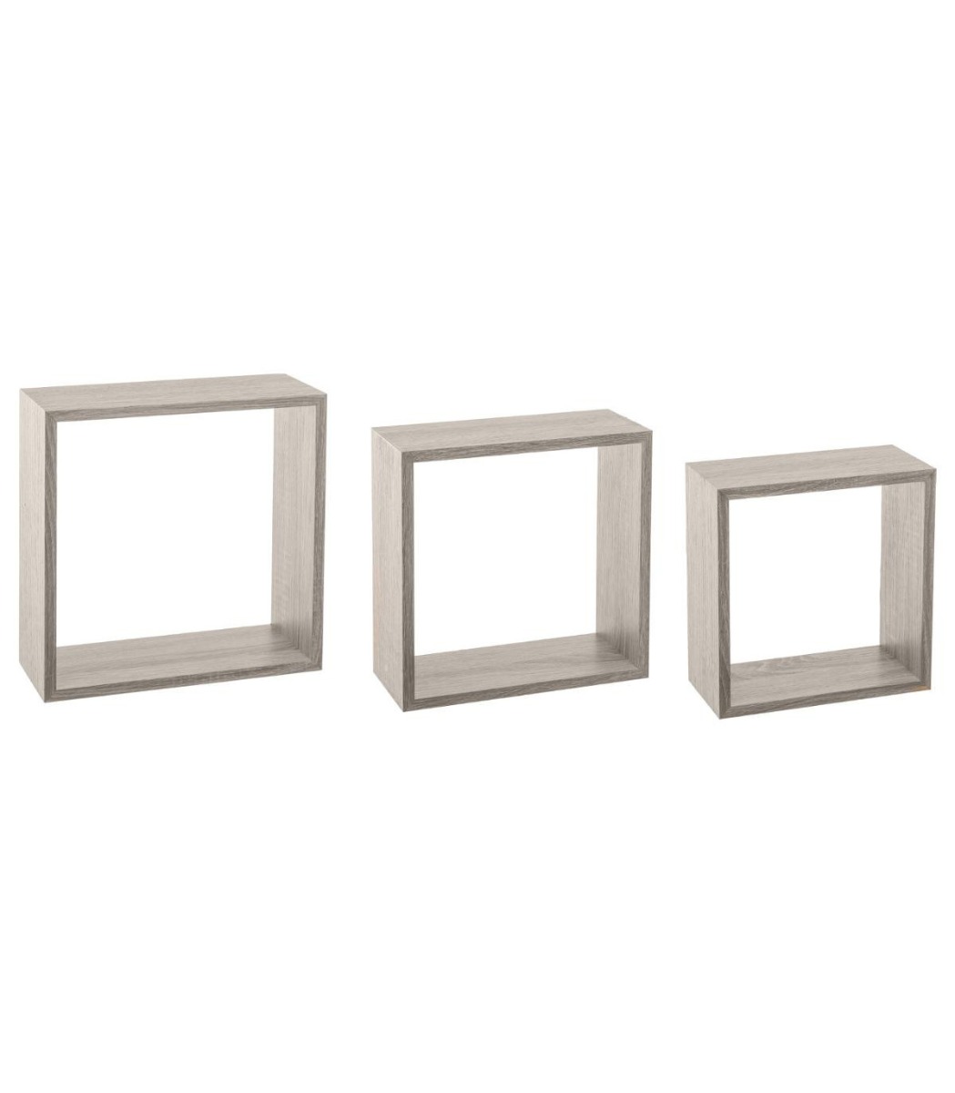 Набор полок настенных КУБ 5Five 3 шт размер L 30х12х30 см серый  138957D