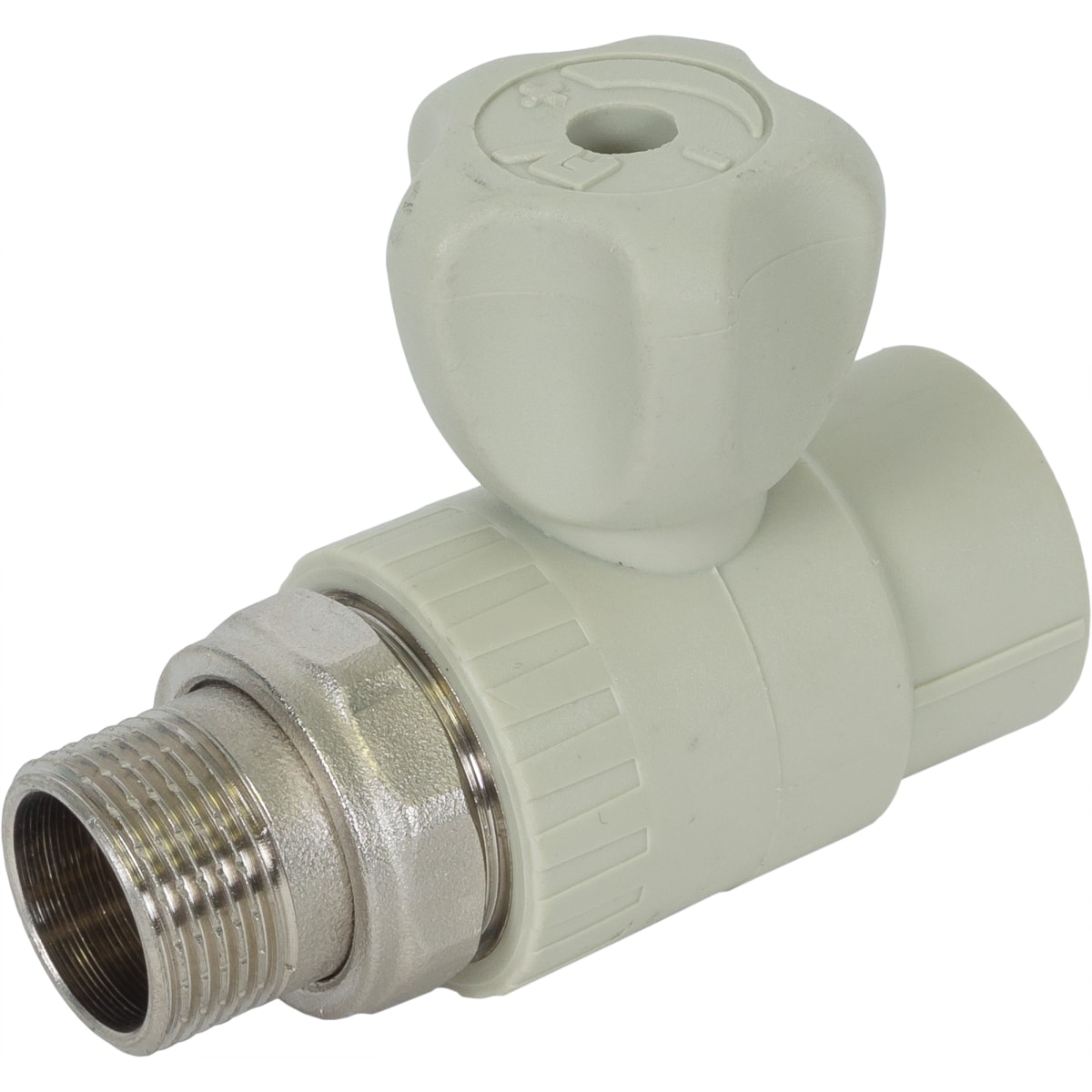Вентиль для радиатора 20х1/2" прямой, серый РТП