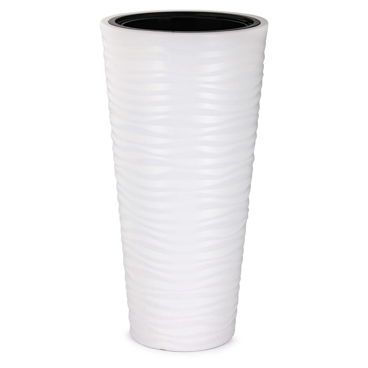 Кашпо напольное Оазис D348мм 10,0/43,0л h 68,5см со вставкой белый М8078