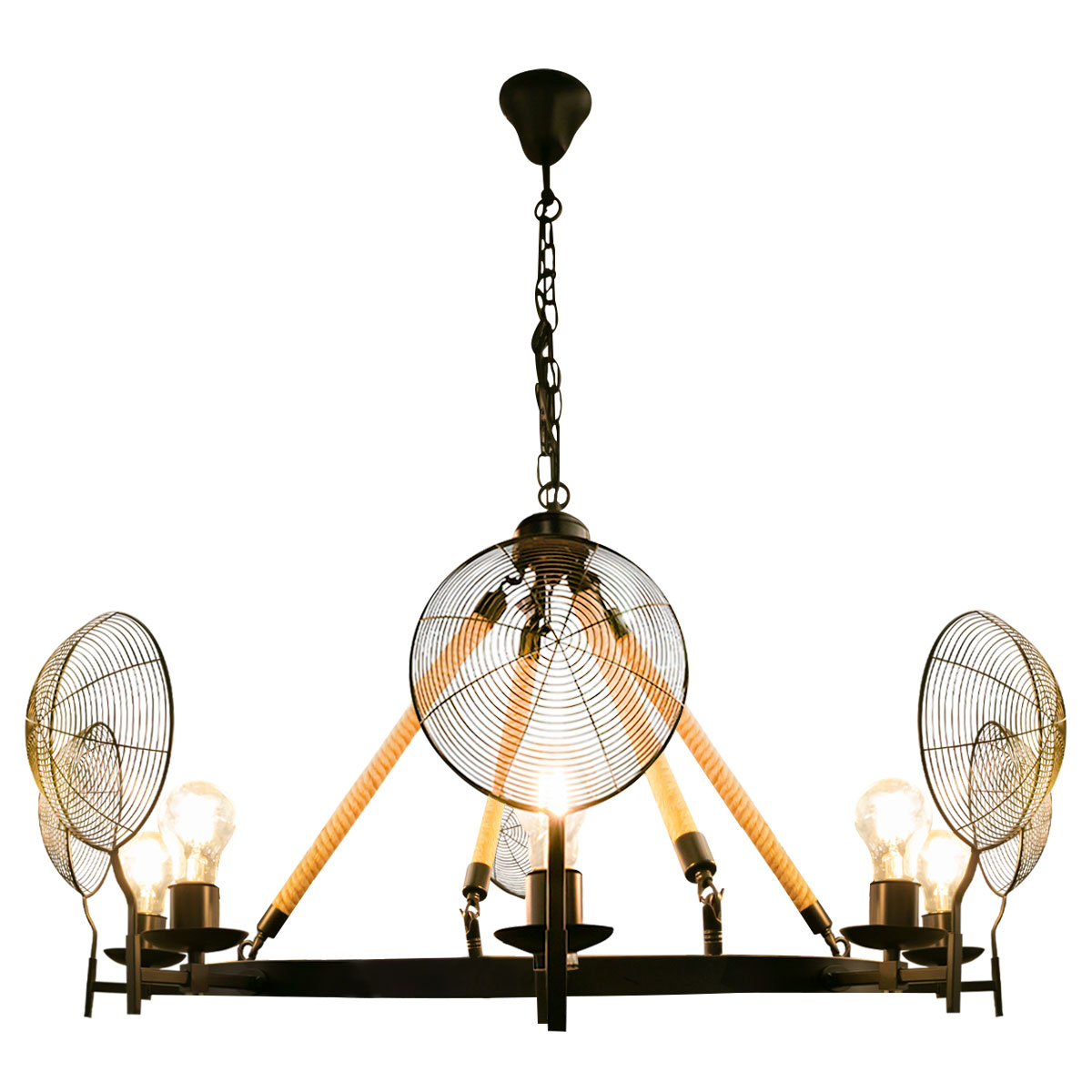 Люстра E0001/6 E27 450mm Black