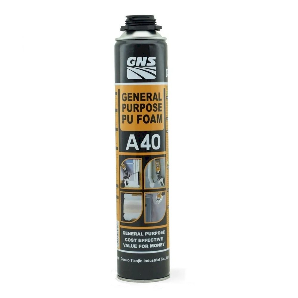 Пена монтажная GNS A40 All Purpose pu foam GUN TYPE. 750МЛ/800Г GW Тип Пистолетная Пена монтажная GNS A40 All Purpose pu foam GUN TYPE. 750МЛ/800Г GW Тип Пистолетная