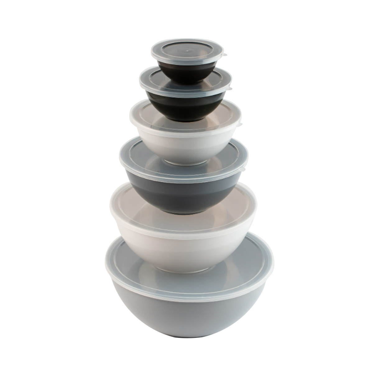 Набор мисок DH 6 шт. 0,25 л/0,6 л/1,15 л/2 л/3,35 л/5,25 л пластик с крышками DH3281