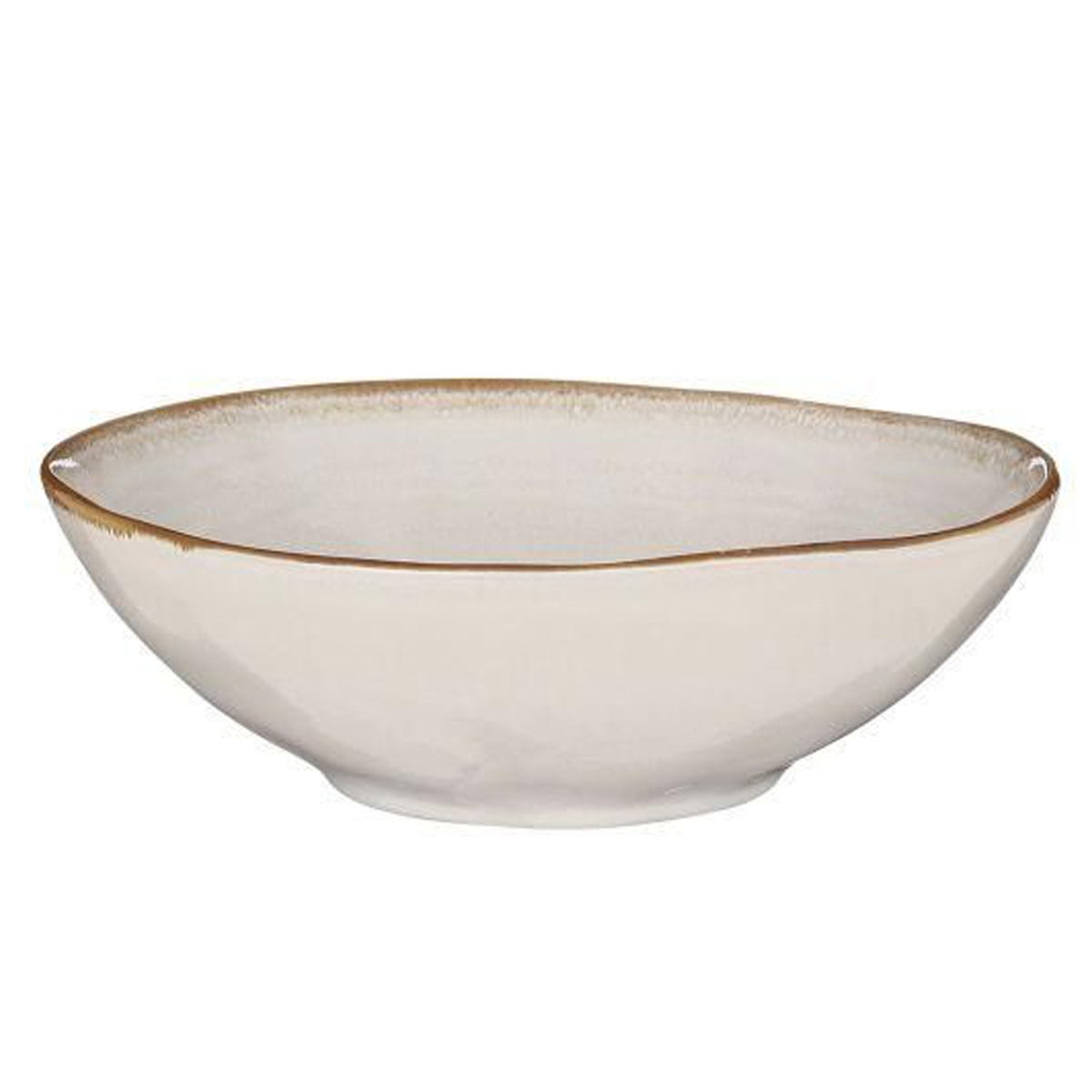 Тарелка суповая Mica белый с ободком 20 см.керамика  1099979