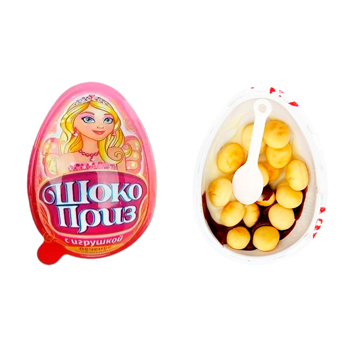 Печенье с шоколадной пастой и игрушкой ШОКОПРИЗ для девочек 15г EGG016-1