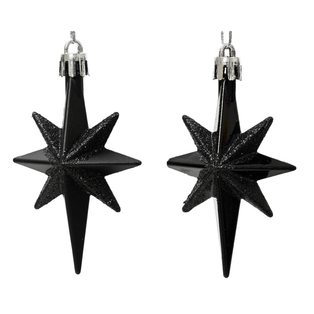 Украшение подвесное Звезда 5,3х2,2х7,8 см черный 2 шт 028714 Kmg