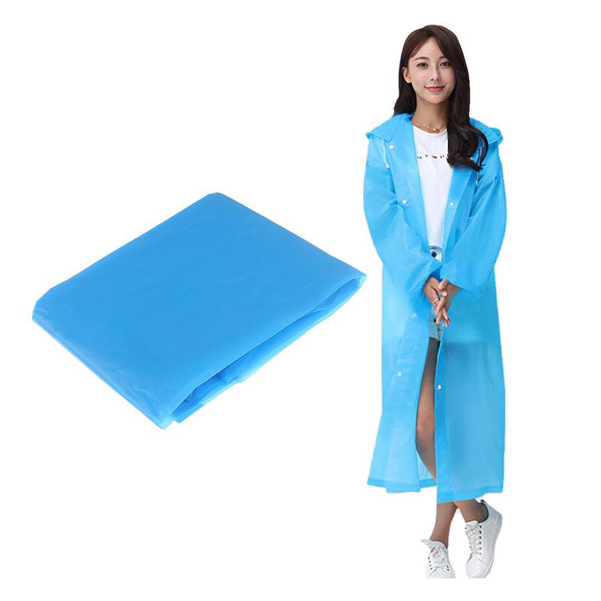 Дождевик-плащ  с отделением для рюказака 3 цв. в ассорт. 203A CN