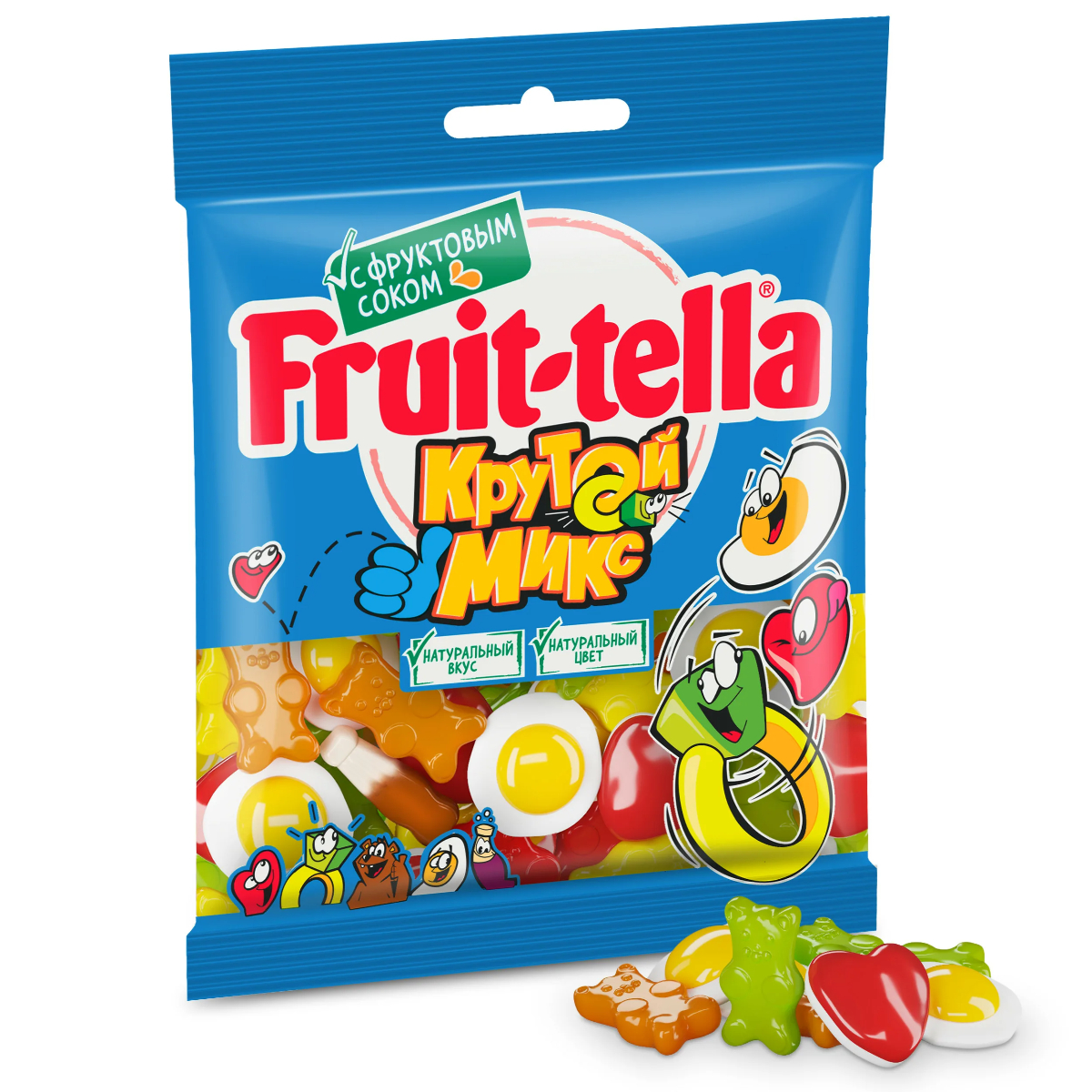 Fruit-tella мармелад жевательный Крутой Микс 70г
