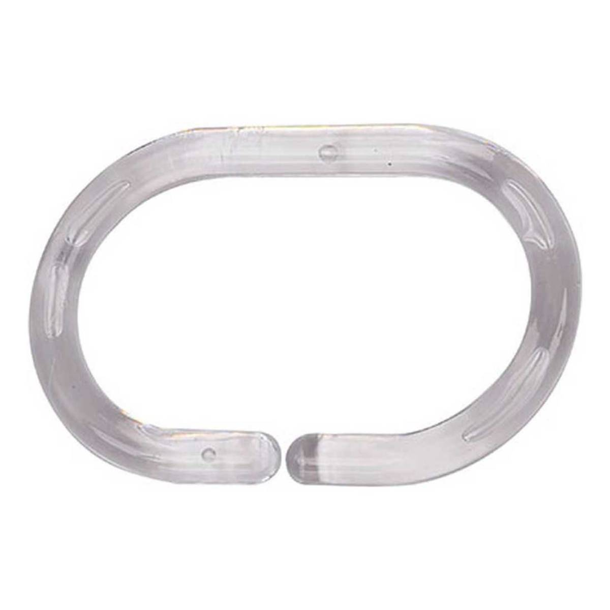 Кольца для штор в ванную Tendance 12 шт пластик серый прозрачный 2201101