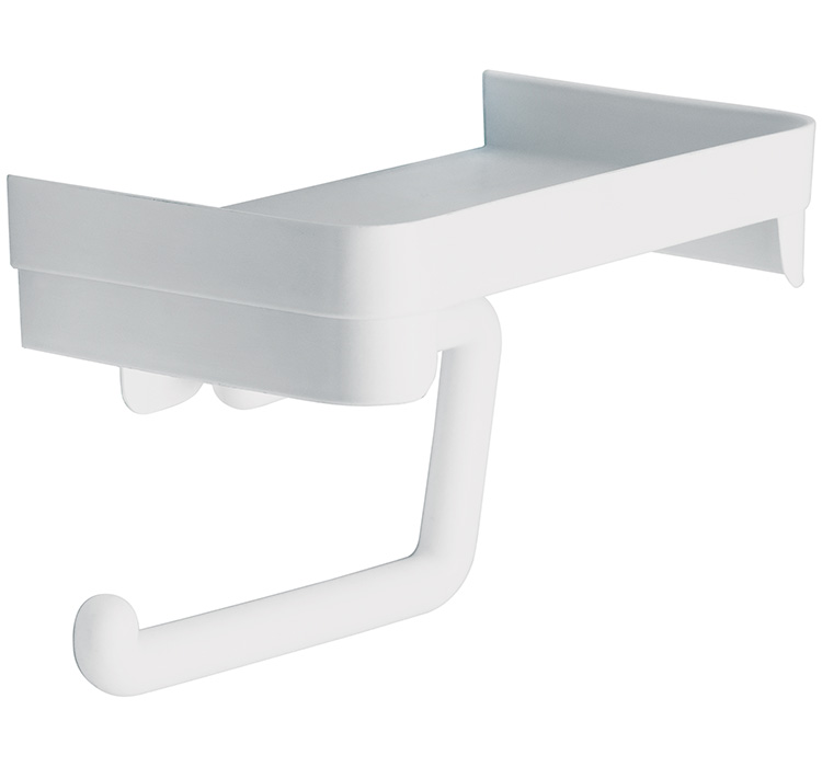 Держатель IDEA для туалетной бумаги с полочкой Белый М 2224