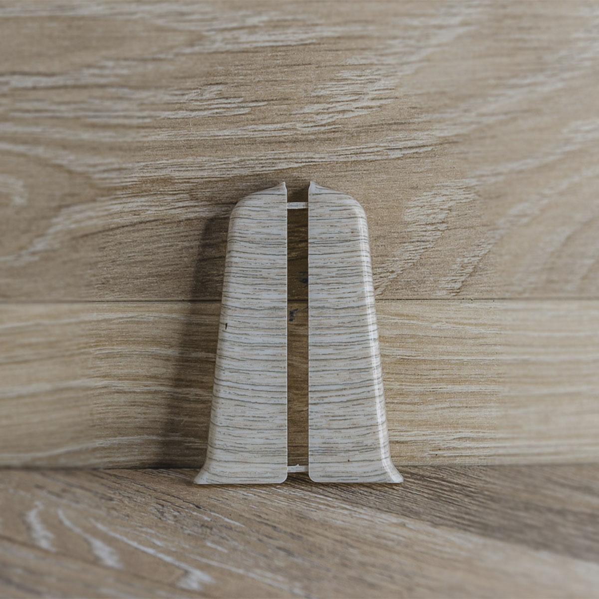 Торцевые для плинтуса 70мм "Деконика", 253 Ясень серый