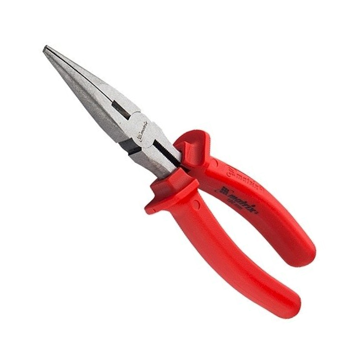 Длинногубцы Econom, 200 мм, прямые шлифованные, пластмассовые рукоятки// MATRIX