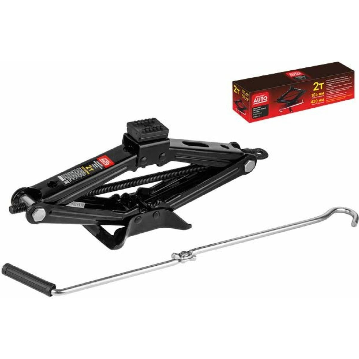 Домкрат механический (ромб) 2т 105-420мм STARTUL AUTO (ST8021-02)