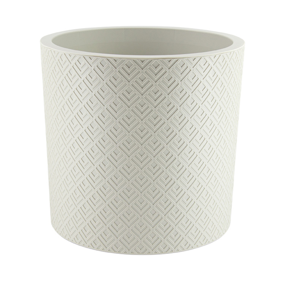 Кашпо IDEA ЭТНА D380мм 24л с вставкой, белый ротанг