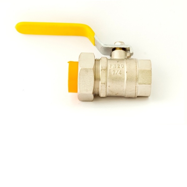 Кран шаровый для газа 20*3/4"В ручка, PLATED NICKEL. LAVITA (P*FL(C) 20*3/4 (G) (For G)