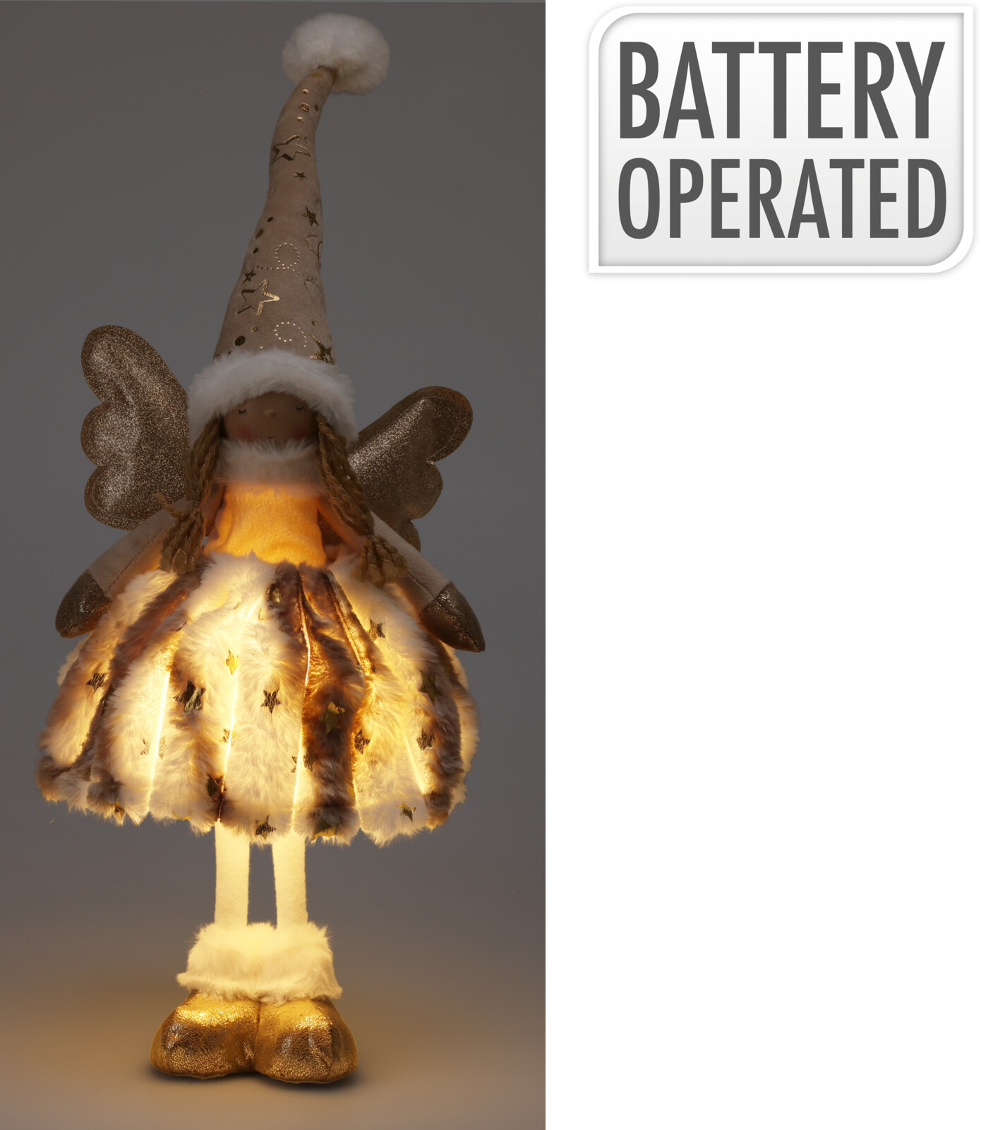 Декорация ANGEL GIRL LED 50 см золото AMA000530 К