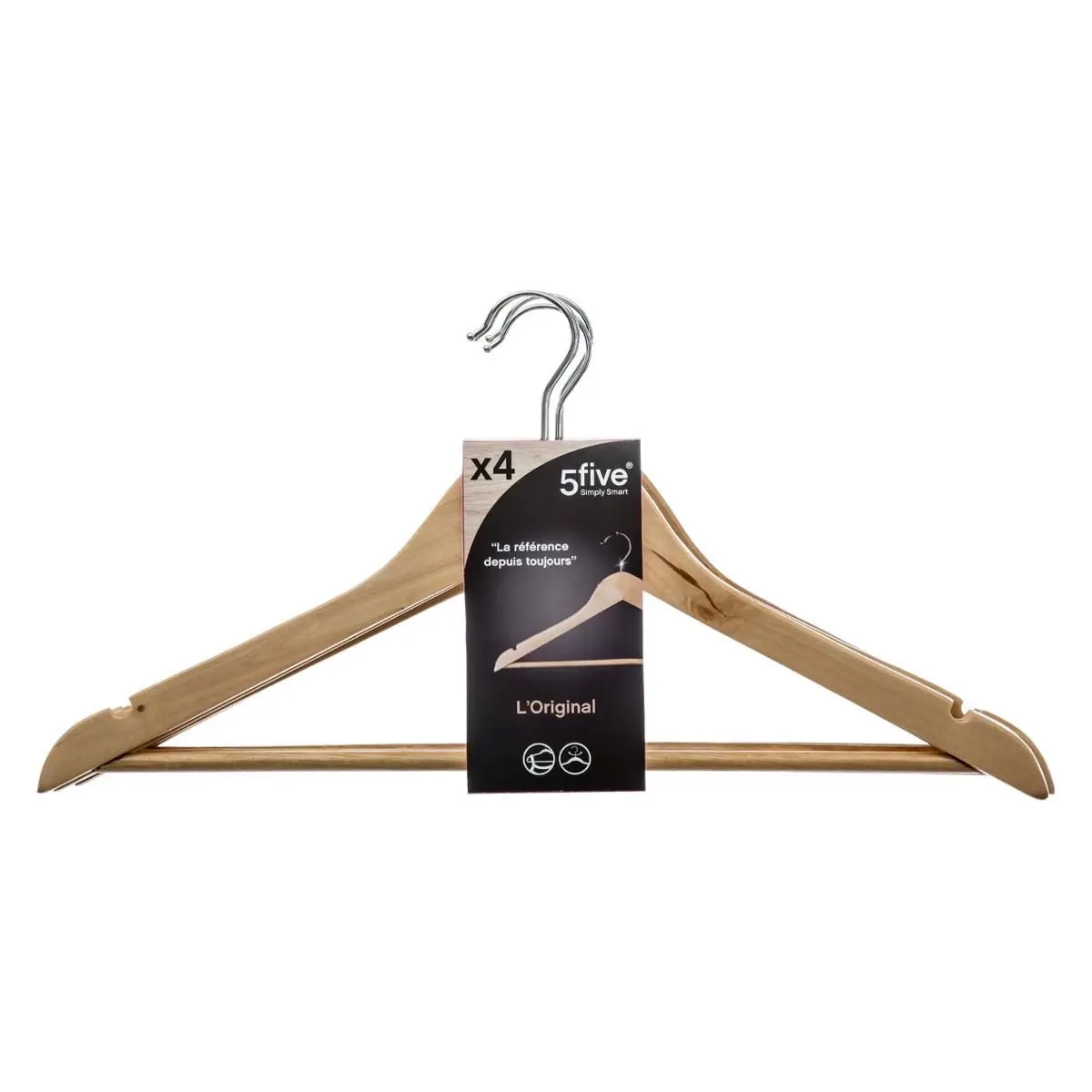Набор вешалок 5Five дерево 44 см 4 шт 151504