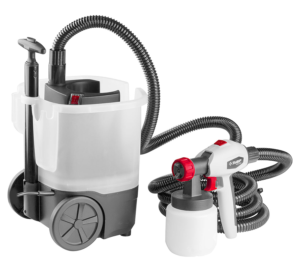 Краскопульт (краскораспылитель) электрич, ЗУБР КПЭ-750, HVLP, 0.8л, краскоперенос 0-800мл/мин,вязкос