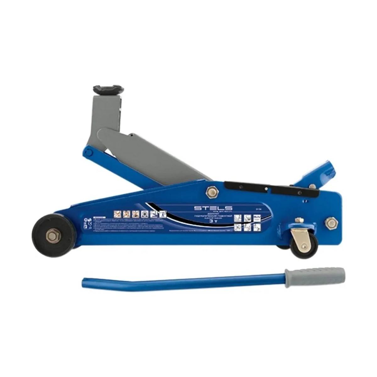 Домкрат гидравлический подкатной, высокий подъем, 3т SUV, 190-535 мм// Stels