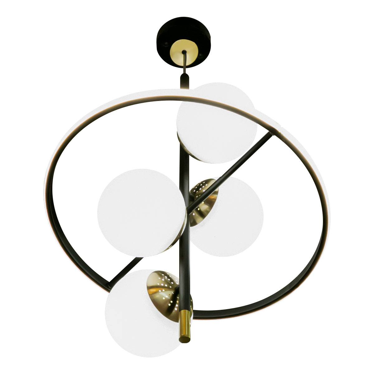 Люстра J3341/4+1 E27+LED 30W  4000K Ø500*H:420m Чёрный