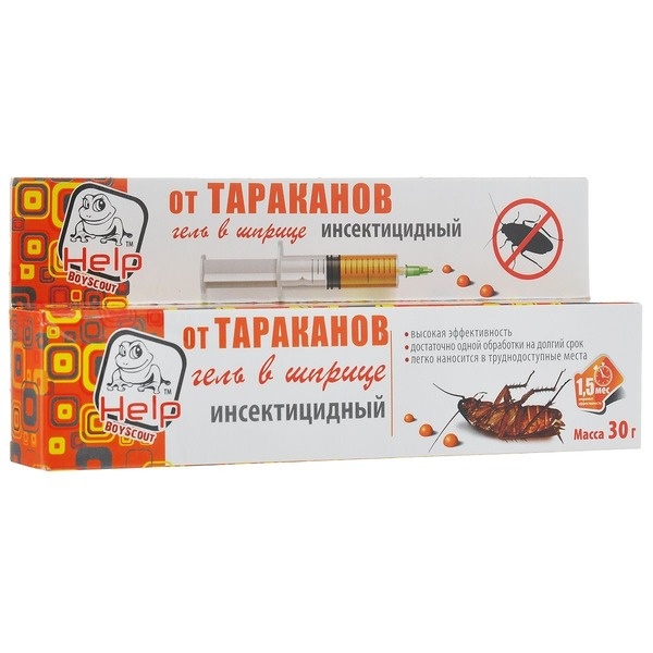 Гель HELP против тараканов, в шприце 30 г., инсектицидный