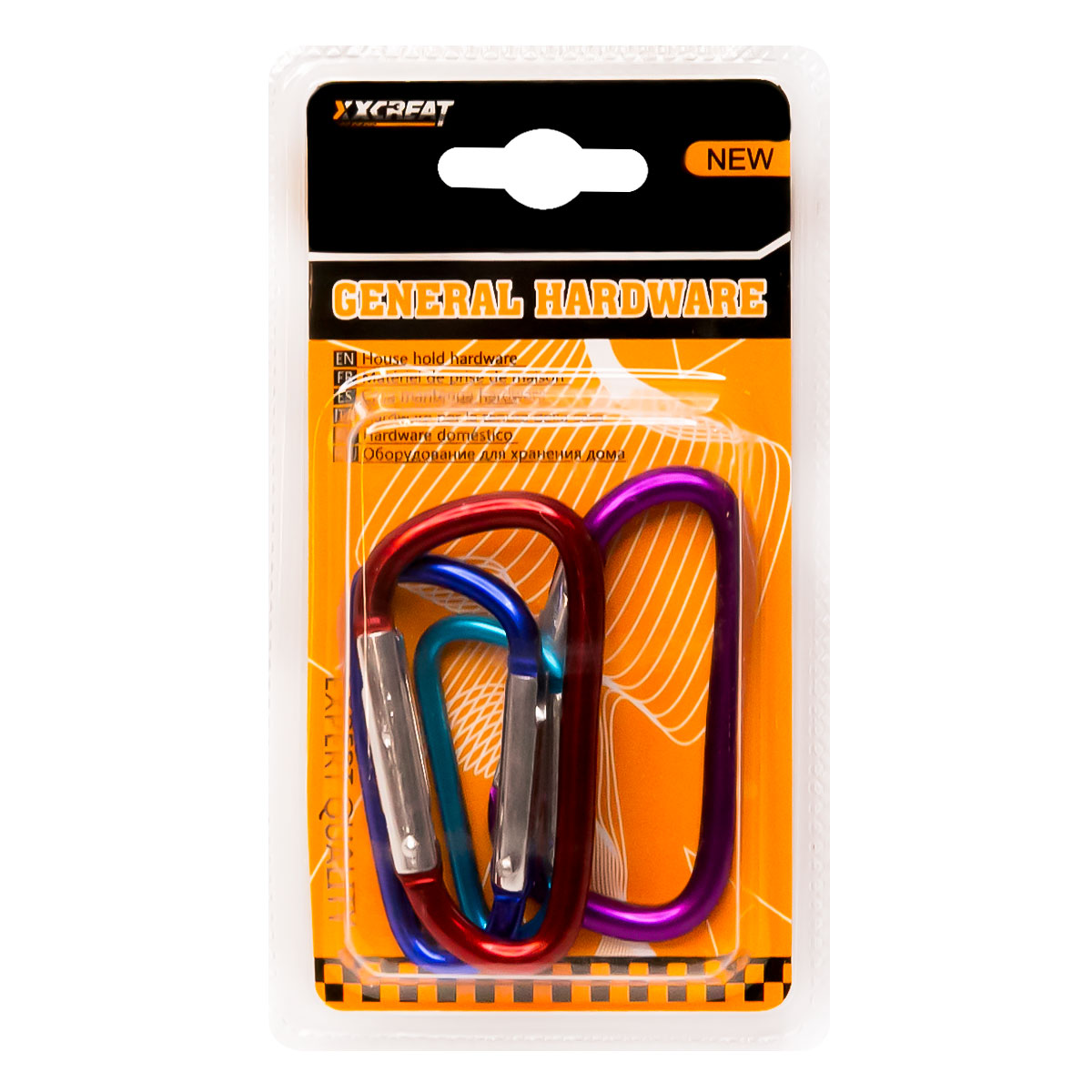 Набор карабинов 4 шт 70-2шт 50,60 по 1 шт PRC (блистер)