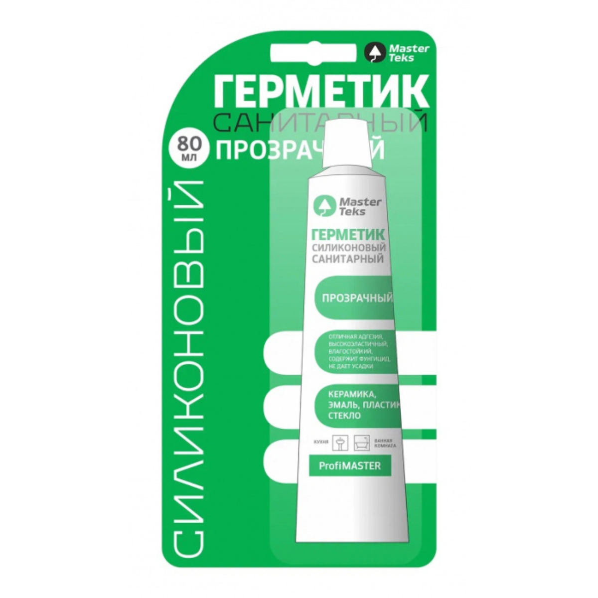 Герметик MasterTeks PM силиконовый санитарный 0,08 прозрачный