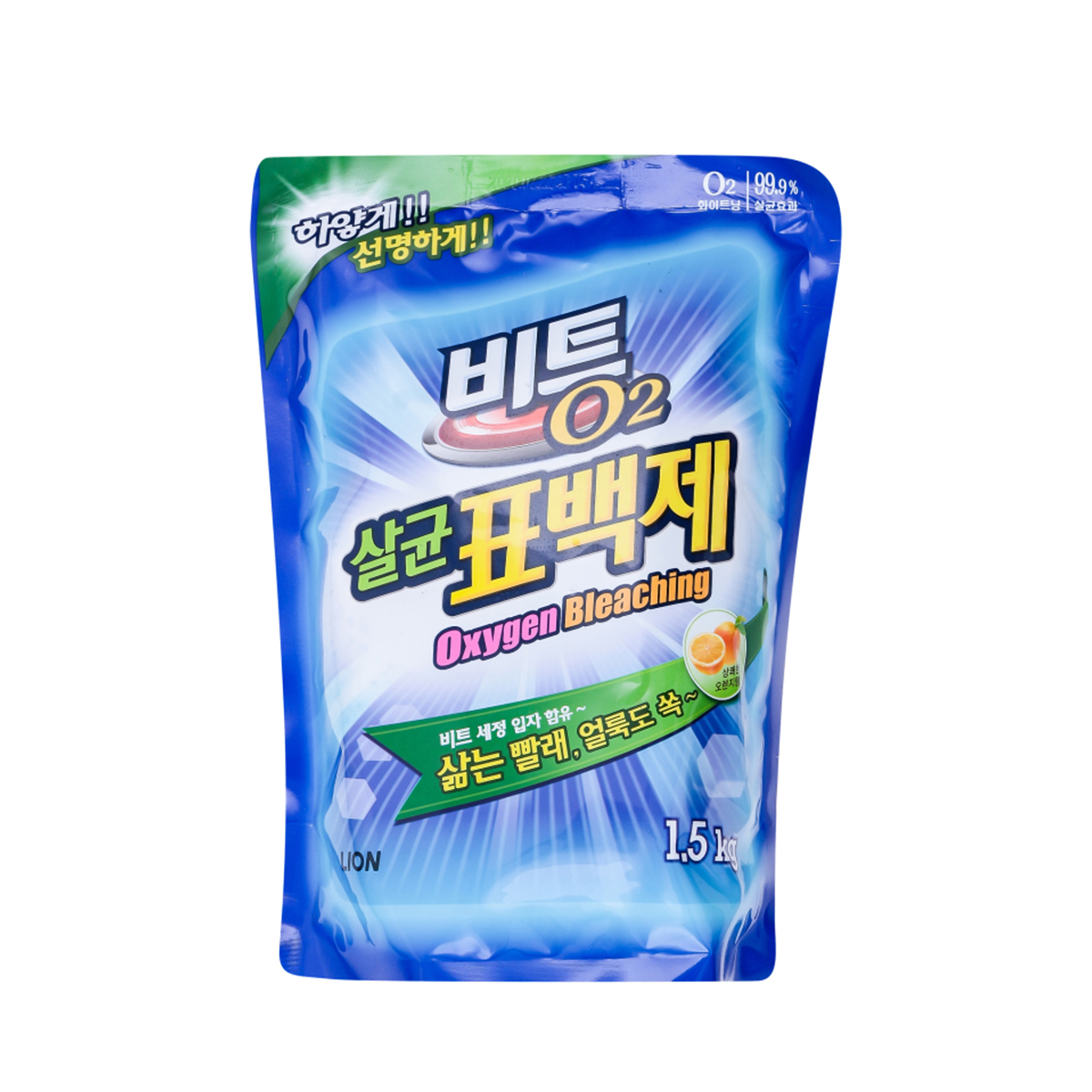 Отбеливатель CJ LION Beat O2 Sterilizing Bleach 1,5кг мягкая упаковка