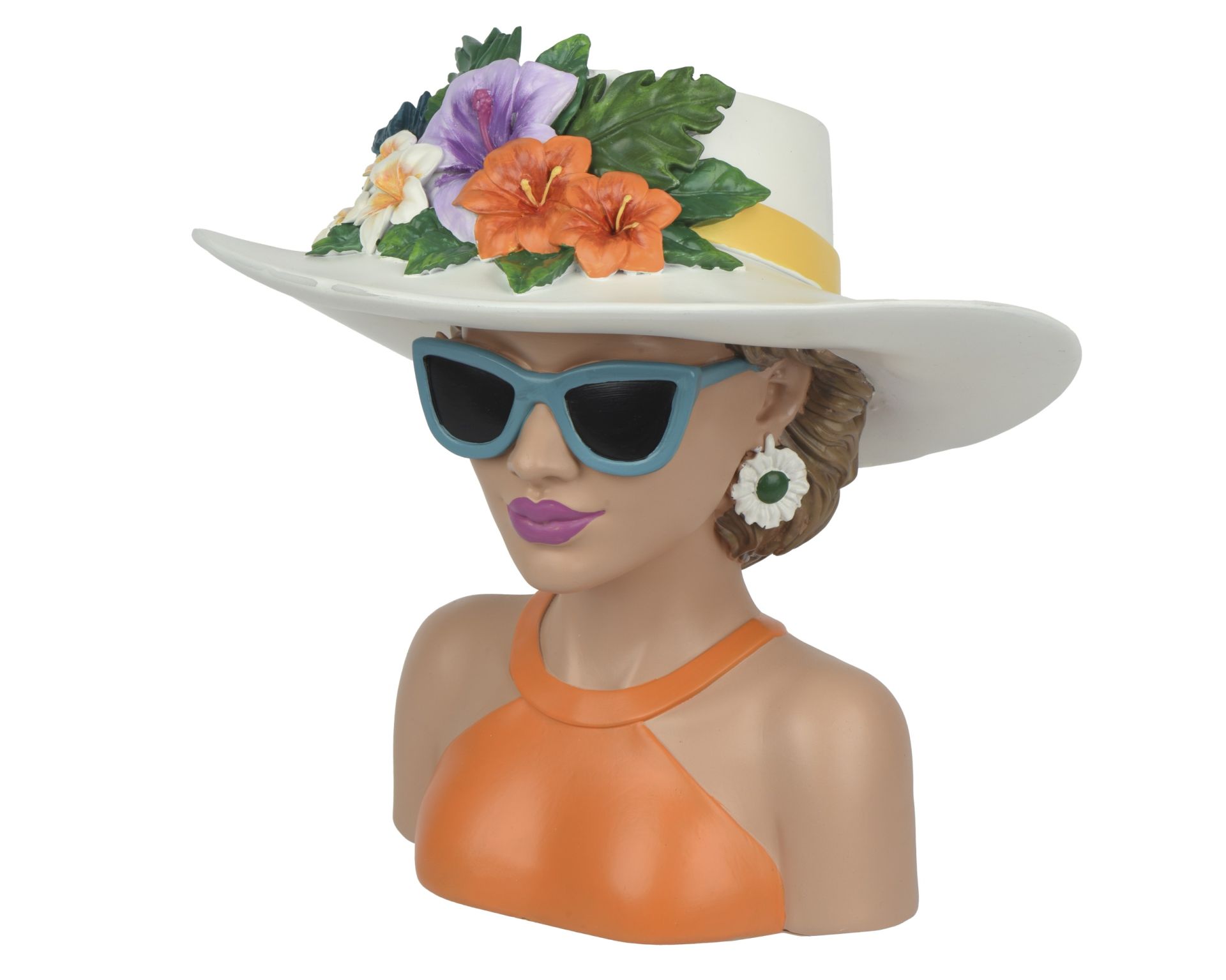 Ваза-кашпо Дама в шляпе Н21 см 874486 Kmg