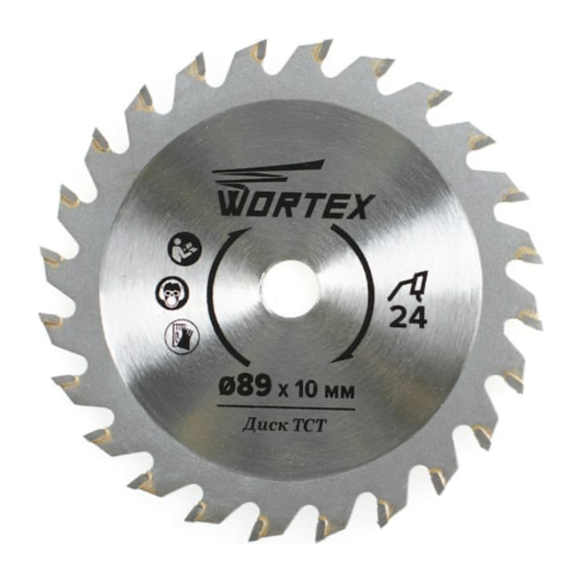 Диск пильный по дереву 89x10 мм 24 зуб. HS S024 W в блистере WORTEX, арт.HSS024W00026