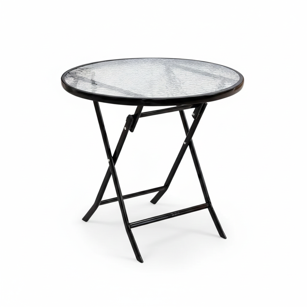 Стол стеклянный, складной Ø60х72 см, TX-1025A CN