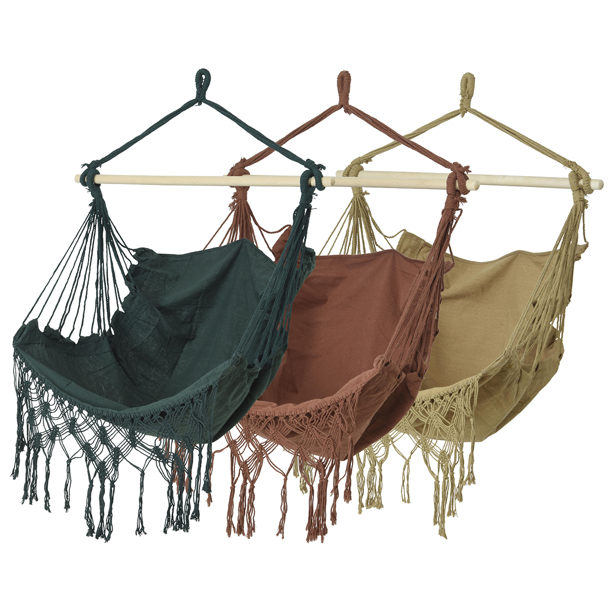 Кресло-гамак с бахромой 30х130х100 см 3 цвета в ассорт.806227 Kmg