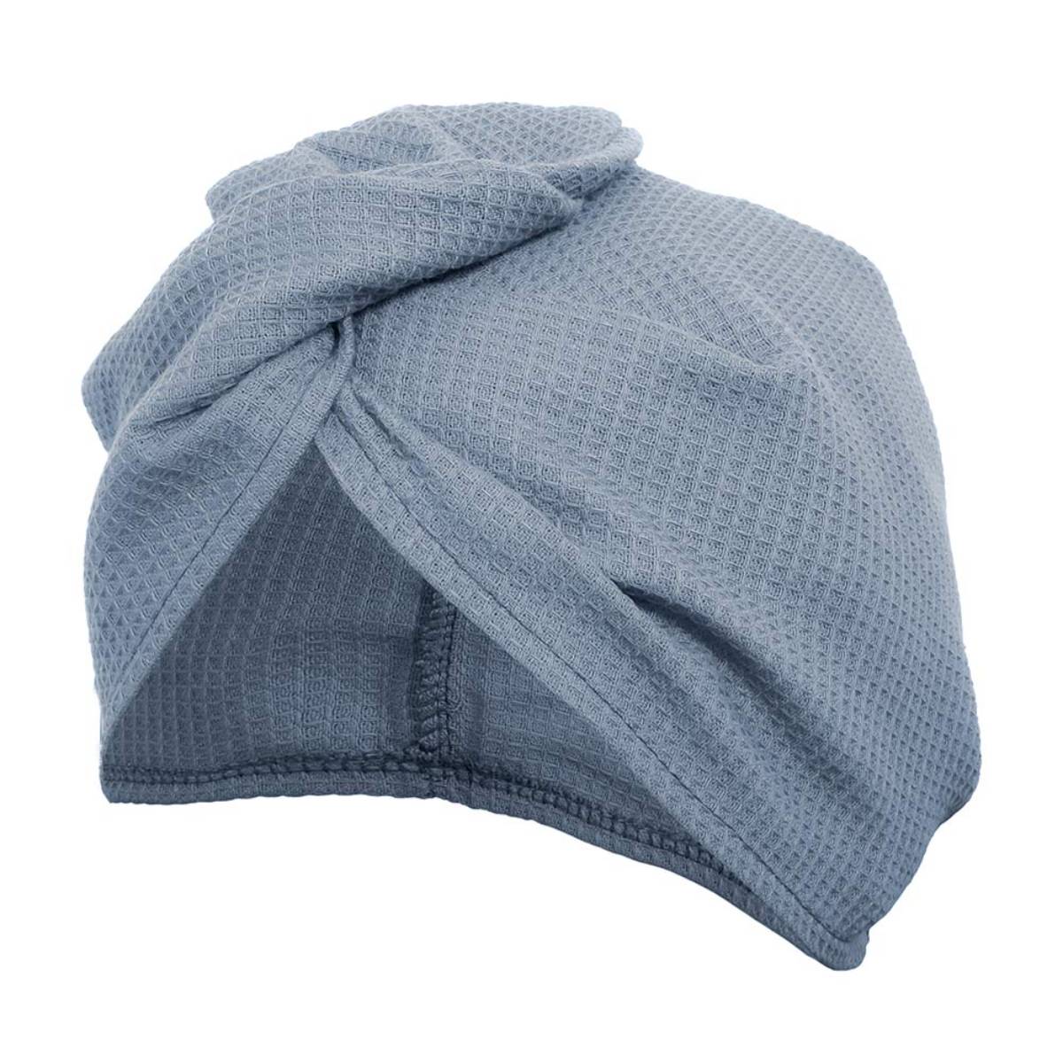 Чалма вафельная "Банные штучки" серая плотная (крупная клетка) 33387