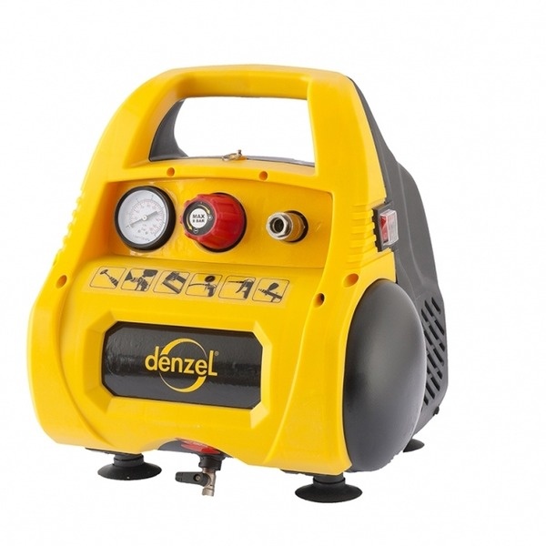 Компрессор воздушный безмасляный РС 1/6-180, 1,1 кВт, 180 л/мин, 6 л// DENZEL