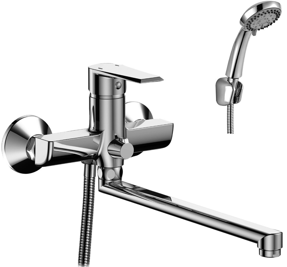 Смеситель в/д Rossinka RS28-33  пл.излив 350м,хром