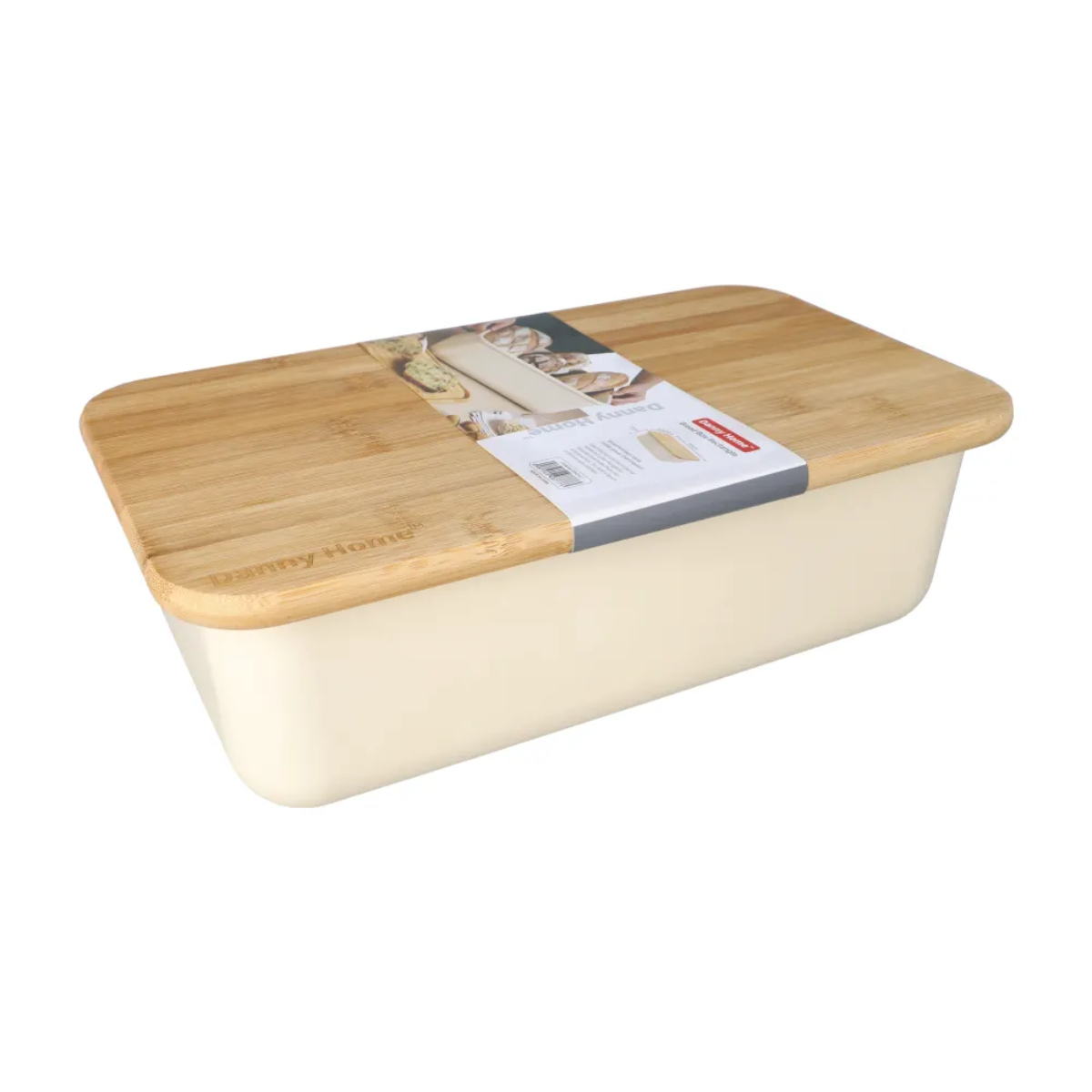 Хлебница DH 40х23х13 см беж с бамбуковой крышкой DH3147