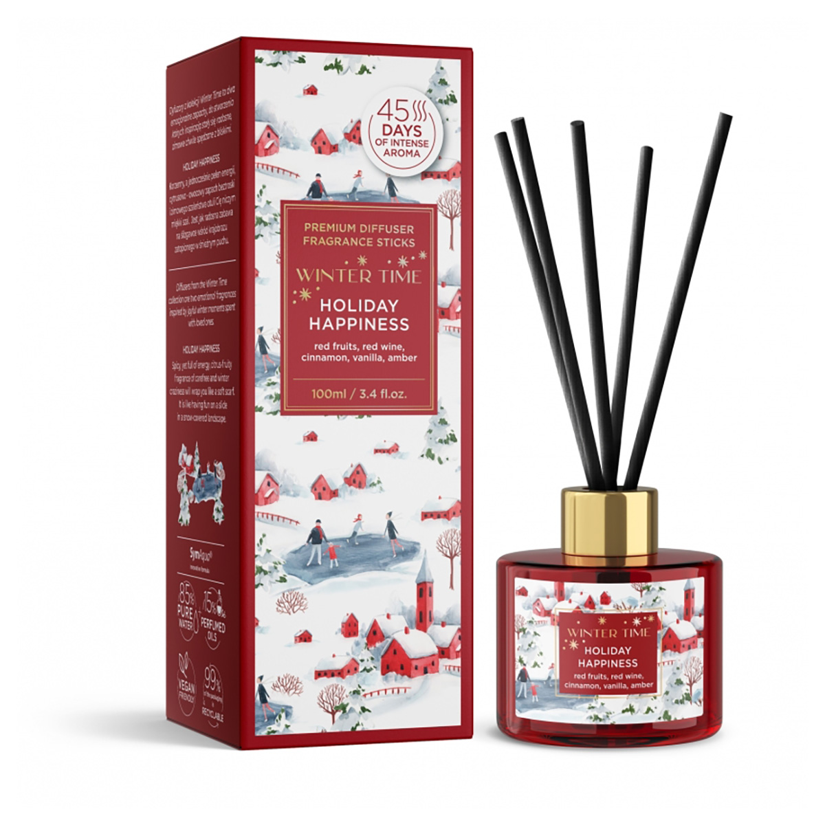 Аромадиффузор BARTEK 100 мл Зимнее время Праздничное счастье (Winter Time Holiday Happiness)