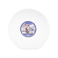 Тарелка обеденная DH Ракушка 26,5 см опаловое стекло белый LBKP105