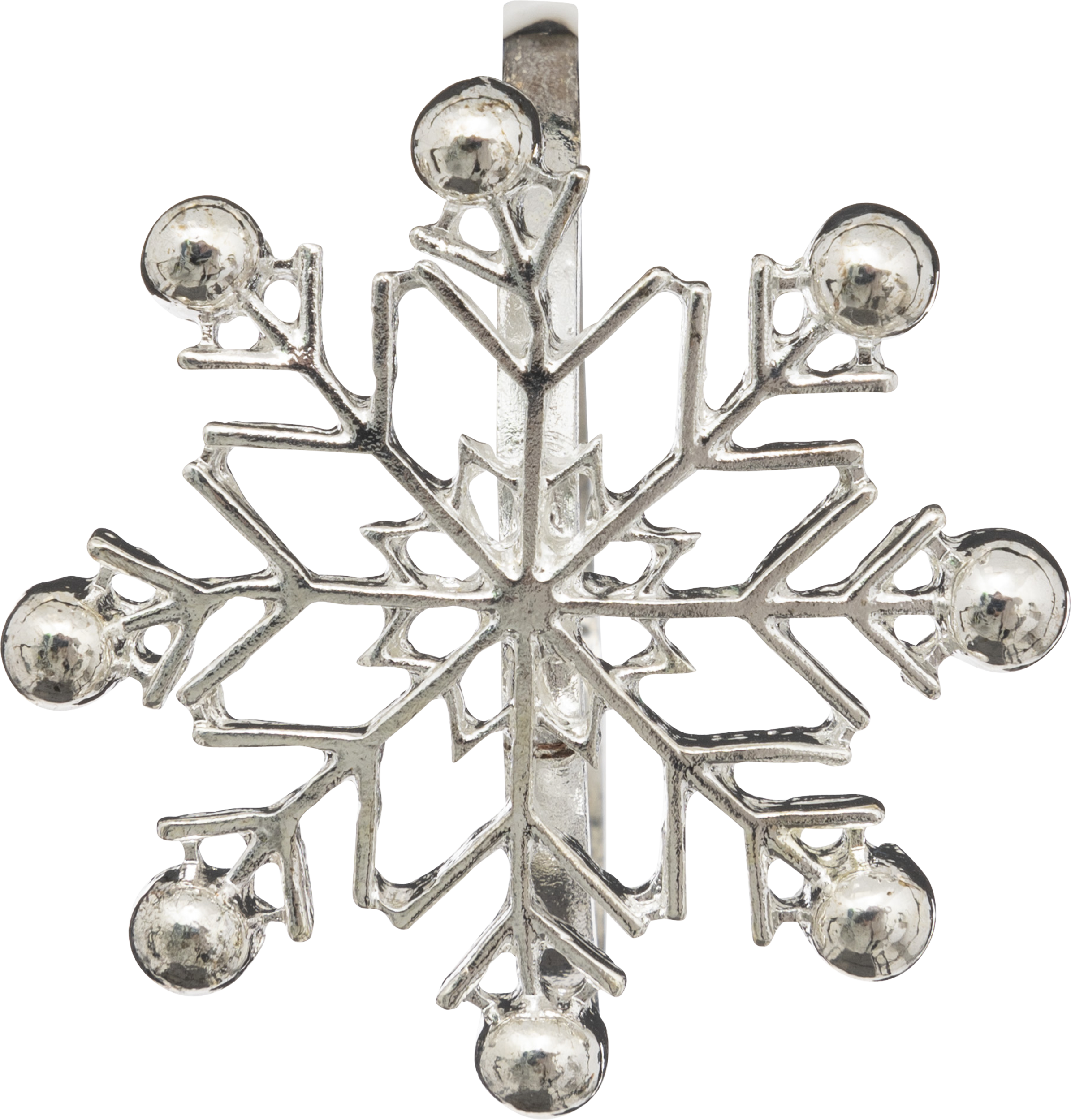 Набор колец для салфеток Atmosphera Снежинка 2 шт серебро 191103