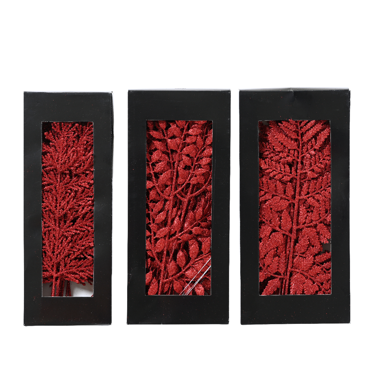 Набор искусственных новогодних веток Kaemingk красный 29679