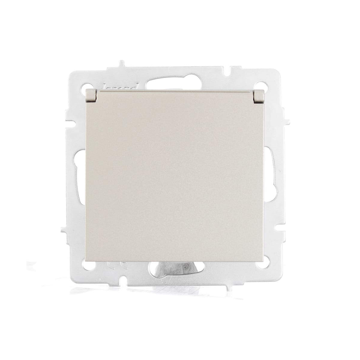 Розетка VESNA 742-3788-123B с/з с крышкой бакалит титан (механизм)