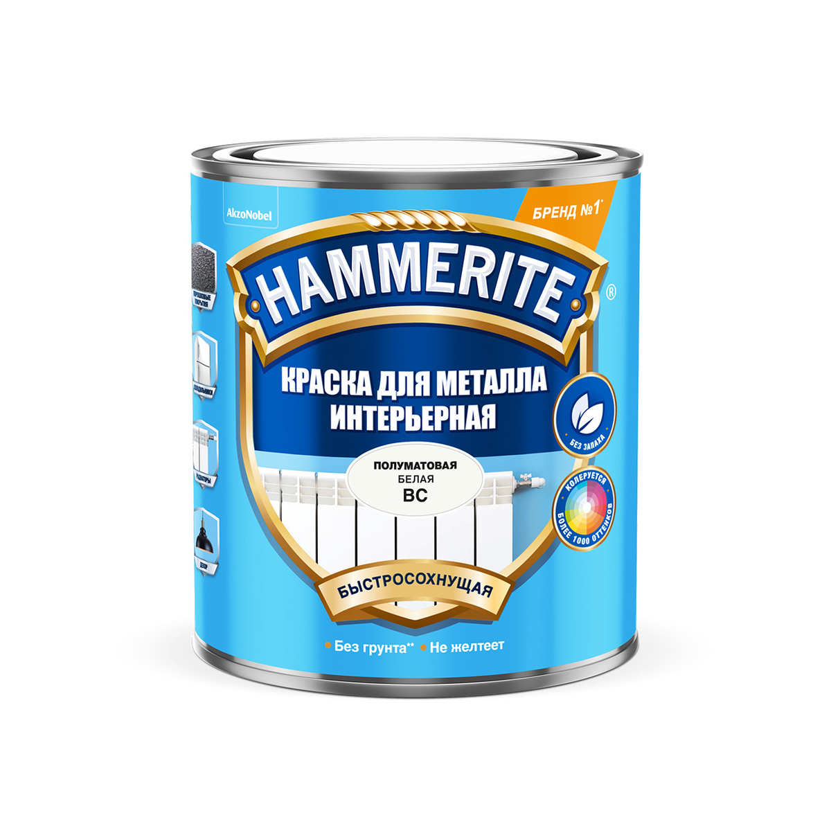Краска HAMMER д/мет интерьерная BC 0,9л