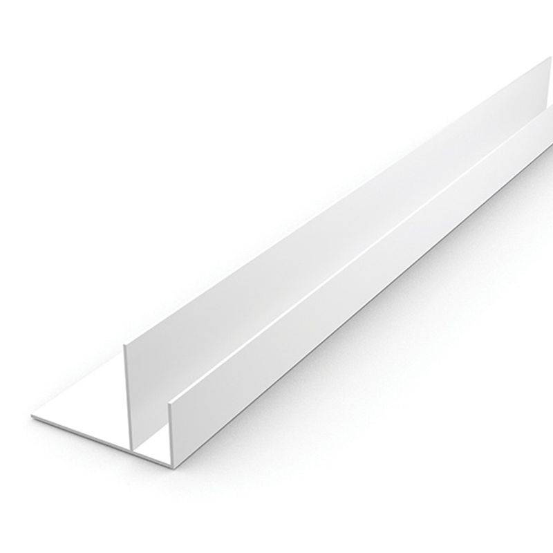 Профиль "F" 8мм 3,0м "Идеал Ламини", 001-G Бел глянц