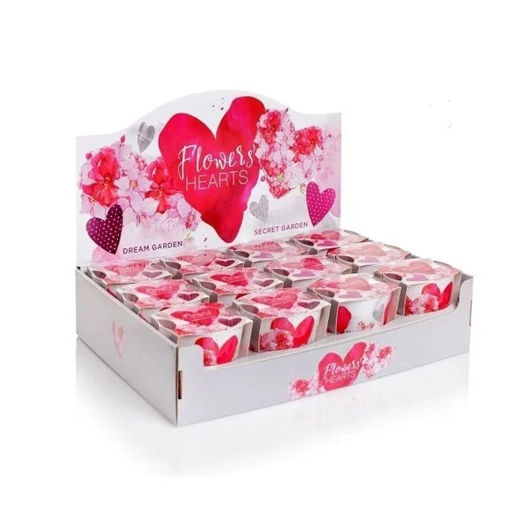 Аромасвеча BARTEK в стакане 115 г Flowers Hearts