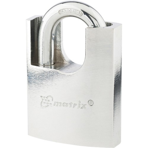 Замок навесной, защищенная дужка 60 мм// Matrix